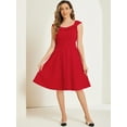 thumbnail image 4 of DARING DIVA Women's Vintage Cocktail Party Swing Dresses XS Red, 4 of 6