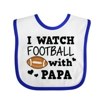 Inktastic I Watch Football with My Papa Boys Baby Bib