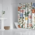thumbnail image 2 of Hummingbird and Floral Garden Shower Curtain – Watercolor Botanical Art for a Romantic Spa-Style Bathroom, 2 of 5