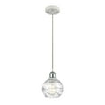 thumbnail image 3 of Innovations Lighting  Ballston Athens Deco Swirl - 1 Light 6" Cord Hung Mini Pendant White and Polished Chrome, 3 of 5