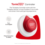 tonies Toniebox 2 Screen-Free Audio Player Full Play Bundle for Kids 1+ with Moana, Disney Quiz Kingdom Tonieplay Game and Controller - Cloud Pink