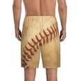 thumbnail image 3 of Bixox Men's Vintage Baseball printed lightweight casual shorts, soft sleep shorts with pockets., 3 of 7
