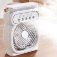 thumbnail image 2 of Naiovety Ventilador enfriador de aire con batería de gran capacidad ABS con luz nocturna LED, tanque de agua de gran capacidad de 450 ml, mini Electrodomésticos negro, 2 of 4