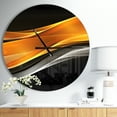 thumbnail image 2 of DesignArt Horloge Murale Grande Vagues Dorées et Roses, 2 of 2