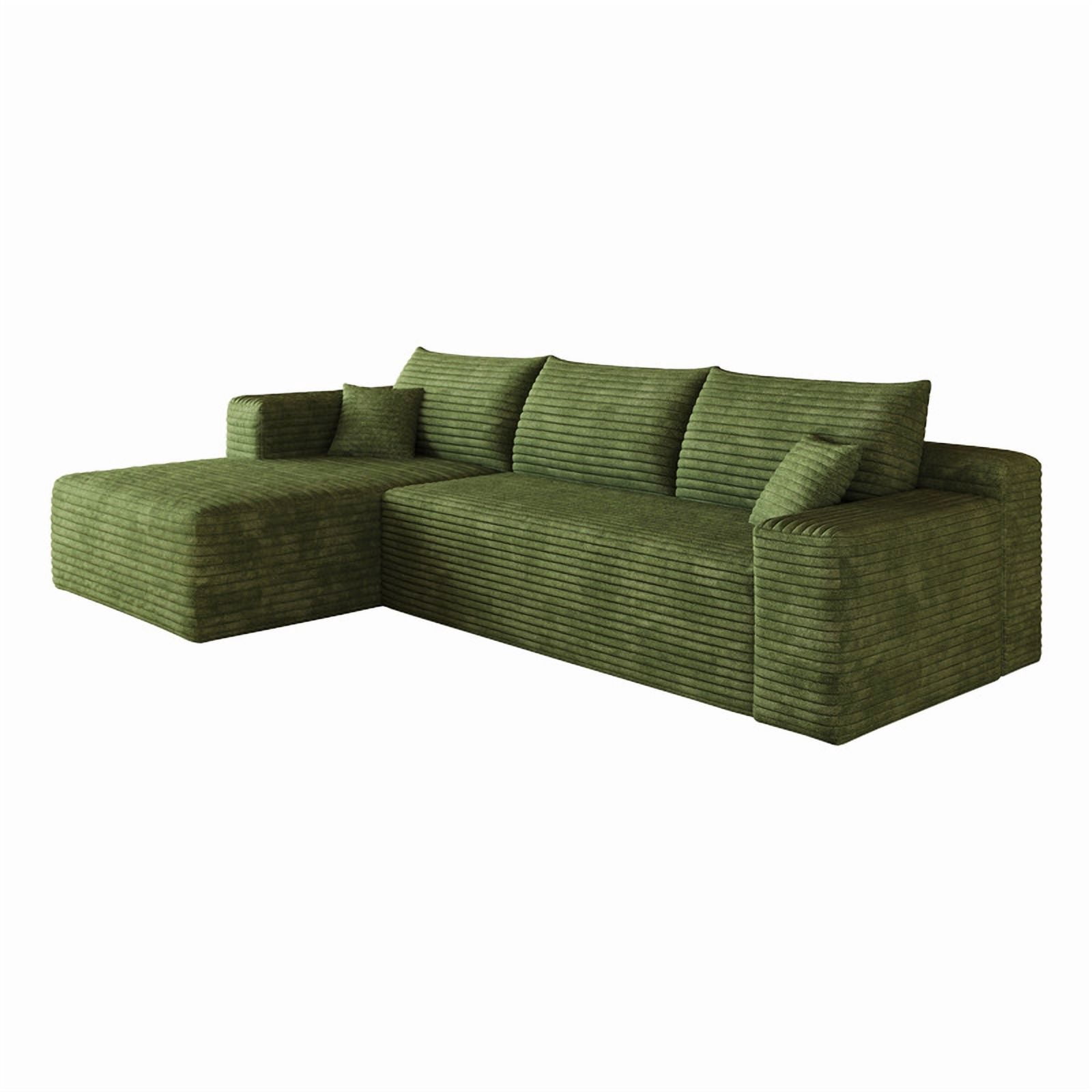 103" Cloud Sectional Sofa, Modern L-Shaped Modular Couch with Reversible Chaise, Plush Corduroy Upholstered Deep Seat Sofafor Apartment Living Room, No Assembly Required