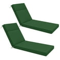thumbnail image 3 of Snubbull 2 Pack Outdoor Chaise Lounge Cushions, with High-Density Foam, Ties Waterproof & Fade Resistant for Lawn and Pool Lounge Chairs, 80x26x4 inch, Green, 3 of 6