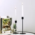 thumbnail image 6 of Metal Taper Candle Holders - Black Decor Set of 2, 6 of 11
