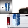 thumbnail image 2 of Distressed American USA US Flag Truck Tailgate Vinyl Decal Compatible with most Pickup Trucks EUA Flag Rear Graphic Car Sticker (11" x 20", Traffic Blue), 2 of 8