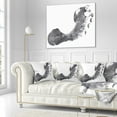 thumbnail image 2 of Designart Black and White Footprint Design - Portrait Throw Pillow - 16x16, 2 of 4