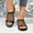 Black, variant on Women's Flat Sandals Fashion Mesh Hollow Upper One-Line Flat Sandals Casual Summer Shoes New Solid Color Round Head Open Toe Sandals