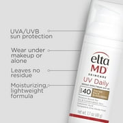 EltaMD UV Daily SPF 40 Tinted Face Sunscreen Moisturizer, Lightweight Tinted Sunscreen for Face Moisturizers, 1.7 oz Pump
