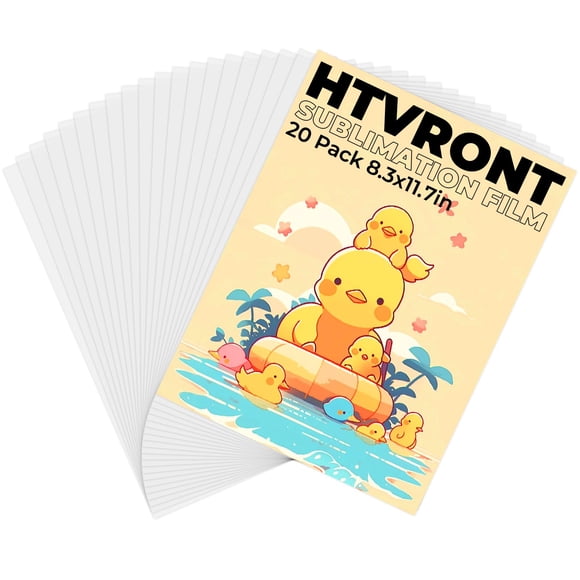 HTVRONT Printable Sublimation Heat Transfer Film for Phone Case Heat Pressï¼?20 Pack 3D Sublimation Film Sheets for Phone Cases Mugsï¼?A4 8.3"