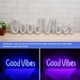 thumbnail image 3 of Led Sign Good Vibes Forma De Letra Decoración De Luz De Pared Methold HA026478-01, 3 of 6