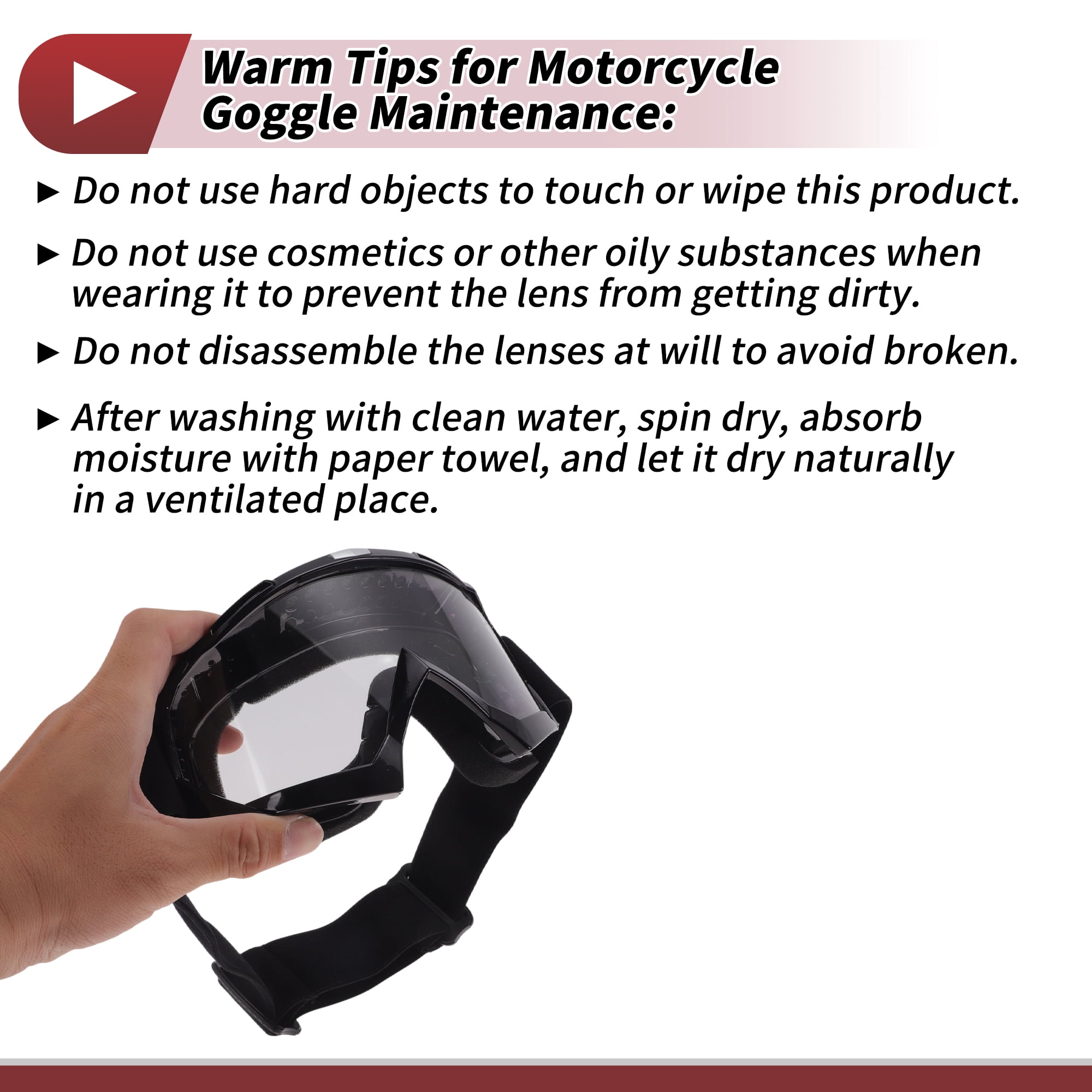 Unique Bargains Motorcycle Riding Goggles PC TPU Cycling Sunglasses Clear Lens Black Frame