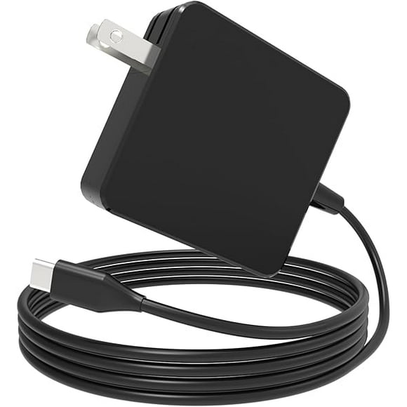xixishop 65W USB C Laptop Charger Compatible with Asus Zenbook 14, Fits for Microsoft Surface Pro X, PD3.0 Type C Fast Charging Wall Charger Computer AC Adapter & 8.2Ft Power Cord