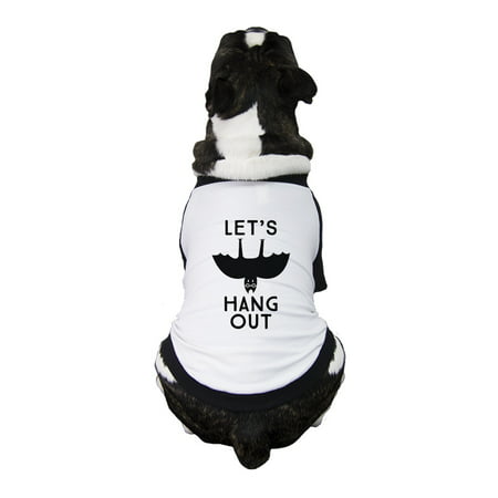 Let's Hang Out Bat Black Halloween Pet Shirt For Small Dogs Only