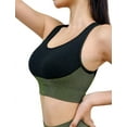 thumbnail image 3 of WLJ Women Colorblock Jacquard Back Cross Straps Vest Style Sports Bras, 3 of 4