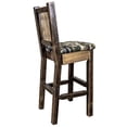 thumbnail image 4 of Homestead Collection Counter Height Barstool w/ Back - Woodland Upholstery, Stain & Lacquer Finish, 4 of 5