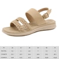 thumbnail image 2 of Sandalias planas trenzadas Sandalias de vestir con punta abierta Zapatos para caminar con soporte para el arco para mujer, 2 of 7
