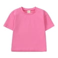 thumbnail image 2 of Emy Dola Girls Summer Outfits Cotton Solid T-Shirt Short Sleeve Tops and Biker Shorts Set Kids Clothing Sets 3-12 years, 2 of 9