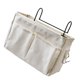 thumbnail image 2 of FELTECHELECTR Organizador colgante para mesita de noche, bolsa de almacenamiento multifunción para artículos diversos, bolsa de almacenamiento para libros, para dormitorio, cuna de bebé (blanco), 2 of 3