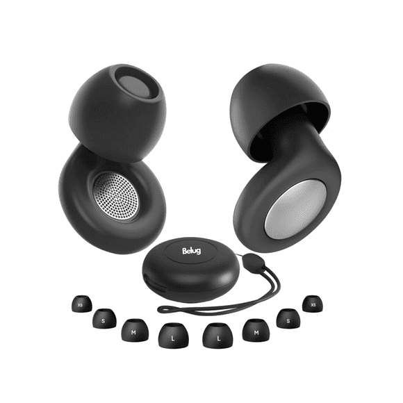 Tapones Auditivos Dormir Para Oídos Concierto Con 8 Earplugs Belug Negro