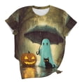 thumbnail image 5 of Junur Women's Midsummer Witches Gather T-Shirt Halloween Witch Party Shirts Short Sleeve Crew Neck Flowers Moon Graphic Tees S-5XL, 5 of 6
