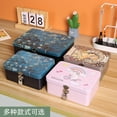 thumbnail image 3 of Caja de almacenamiento con cerradura de hojalata impresa de nuevo estilo INS, caja de almacenamiento de identificación, caja de joyería cosmética de escritorio para estudiantes, 3 of 5