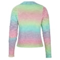 thumbnail image 4 of IROINID Cardigan Court à Manches Longues pour Femmes, Col en V, Teinture sur Nœuds, Vert, 4 of 5