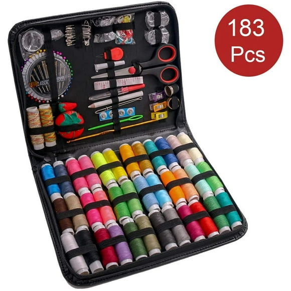 183PCS Premium Sewing Machine Kit Sewing Supplies Kit with Needle and Thread Great for Adults Kids College Students