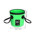 thumbnail image 4 of Naiovety Cubo de agua plegable de PVC, resistente al agua, lavabo, senderismo, de coches, contenedor organizador con asa, accesorios Pescar Verde 20L Naiovety OD022092-08, 4 of 6