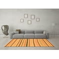 thumbnail image 3 of Ahgly Company Machine Washable Indoor Square Abstract Orange Modern Area Rugs, 5' Square, 3 of 4