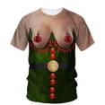 thumbnail image 2 of Camiseta de línea ancha para hombre, dos disfraces falsos de Hip-Hop para fiesta anual, Carnaval y Navidad, figura interesante e innovadora, Top con cuello redondo en 3d, 2 of 4