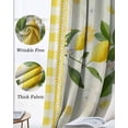 thumbnail image 6 of Yellow Lemons Blackout Curtains for Bedroom - 84 Inch Long Light Blocking 2 Panels Set, Summer Botanical Checkered Farmhouse Thermal Insulated Living Room Drapes Grommet Window Curtains 52"x84", 6 of 8