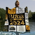 thumbnail image 2 of Graduation Gifts Blanket - 2024 Graduation Gifts for Her Him - Graduation Decorations Class of 2024 Throw 50" X 60" - Graduation Party Supplies Favors - High School College Graduation Gifts, 2 of 5
