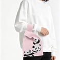 thumbnail image 2 of Unique Bargains 1 Pc Knitted Wrist Bag Cute Animals Gift Bag Pink, 2 of 5