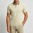 thumbnail image 4 of Rrxhxhs Golf Shirts for Men Summer Fashion Contrast Collared 2-Button Short Sleeve Leisure Thin Ice Silk Business Casual Tops,4XL, 4 of 8
