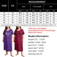 thumbnail image 5 of FEREMO Women Plus Size Nightgown Short Sleeve Printed Sleepwear Comfy Loose Sleepshirt 2 Pack, 5 of 5