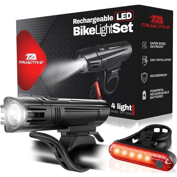 TruActive Premium Bike Phone Mount Holder | Universal Cell Phone Mount for 4"-7" Phones | Includes 6 Reusable Color Bands | Tool Free Handlebar Mount for Bicycle, Motorcycle, Electric Scooter, ATV