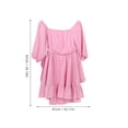 thumbnail image 2 of Raindrops Rosa De Mujer Con Manga Y Escote Cuadrado Para Uso Casual En Casa, 2 of 7