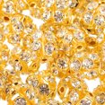thumbnail image 2 of Miangastore 90pcs Diy Jewelry Making Beads Spacer Beads Loose Beads Inlaid with Rhinestone, 2 of 9