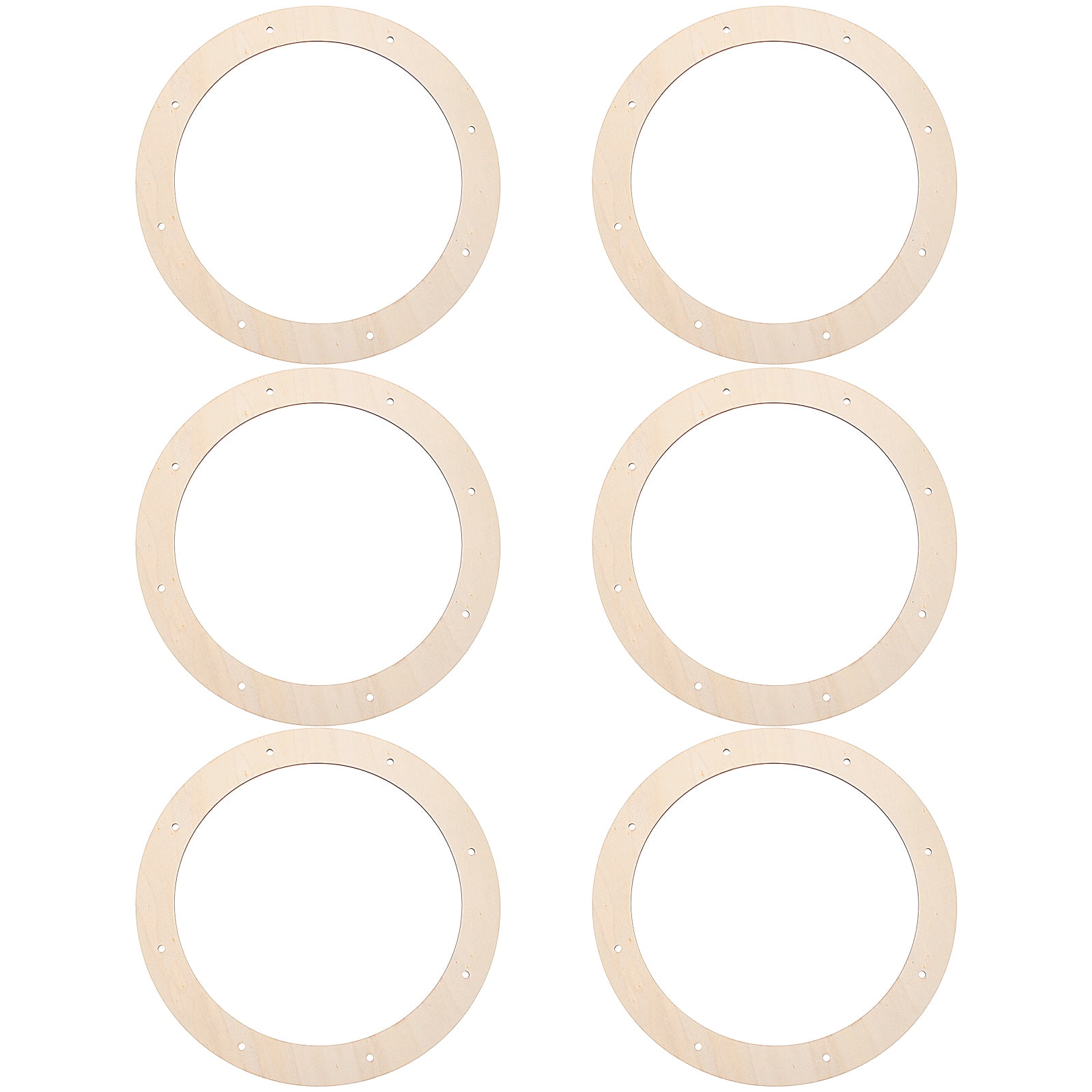 3 Cadres Couronne En Bois Rond 20cm - Anneaux Cerceau Floral Pour Bricolage Noël Pâques Mariage