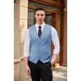 thumbnail image 3 of COOFANDY Men's Business Suit Vest Casual Dress Vest Slim Fit Formal Waistcoat, 3 of 6