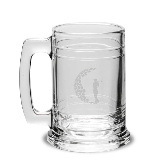 Golfer 15oz Deep Etched Colonial Tankard
