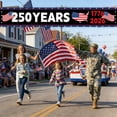 thumbnail image 3 of BSJJY Outdoor Streamer 250th Anniversary Commemorative Outdoor Streamer Decoration Patriotic Party Bunting Banner American Flag Themed Festival Supplies for Home Garden Yard Outdoor Decorations (A), 3 of 6
