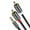 1m Gray straight head, variant on Modern Design 3.5mm to 2RCA Cable for Stylish Home Setups User Friendly