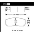 thumbnail image 2 of Hawk AP CP3307 / CP5040 / CP5200 Caliper DTC-70 Race Brake Pads, 2 of 3