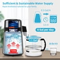 thumbnail image 3 of VEVOR Destilador de agua de 1,1 gal, 0,3 gal/h, máquina para hacer agua destilada, 750 W, destilador de encimera de acero inoxidable 304, jarra de vidrio, polvo de limpieza, paquetes de carbón, plata, 3 of 5