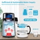 thumbnail image 3 of VEVOR Destilador de agua de 1,1 gal, 0,3 gal/h, máquina para hacer agua destilada, 750 W, destilador de encimera de acero inoxidable 304, jarra de vidrio, polvo de limpieza, paquetes de carbón, plata, 3 of 5