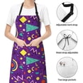 thumbnail image 4 of Kdxio Retro 80s Style Apron with Pockets Adjustable Kitchen Aprons for Men Women Waterproof Aprons for Cooking,Drawing,Crafting, Baking Household Cleaning, 4 of 8